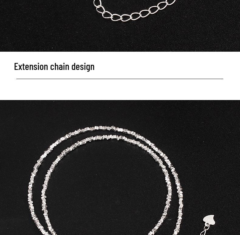 Xiaohongshu S925 Sterling Silver Korean Japanese Style Crushed Silver Freshwater Pearl Necklace & Bracelet Set