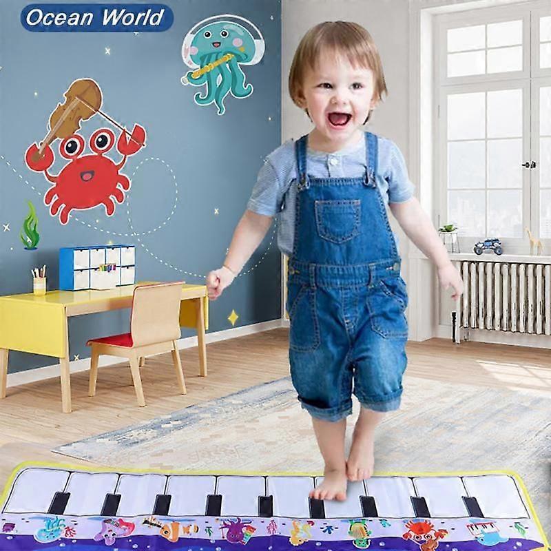 Baby Games Play Mats Crawling Pads Music Piano Toy Carpet Flashing Ocean World Floor