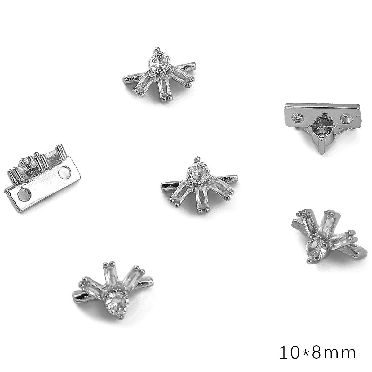 

Медные бусины-разделители с двойным отверстием, подвески для изготовления ювелирных изделий своими руками, аксессуары для рукоделия 10x8.0mm роман серебряный