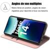 Coque - E.F.CONNECTION - Pour Xiaomi Redmi Note 14 Pro Plus 5G - Cuir synthétique - Rose - Antichoc et anti-rayures
