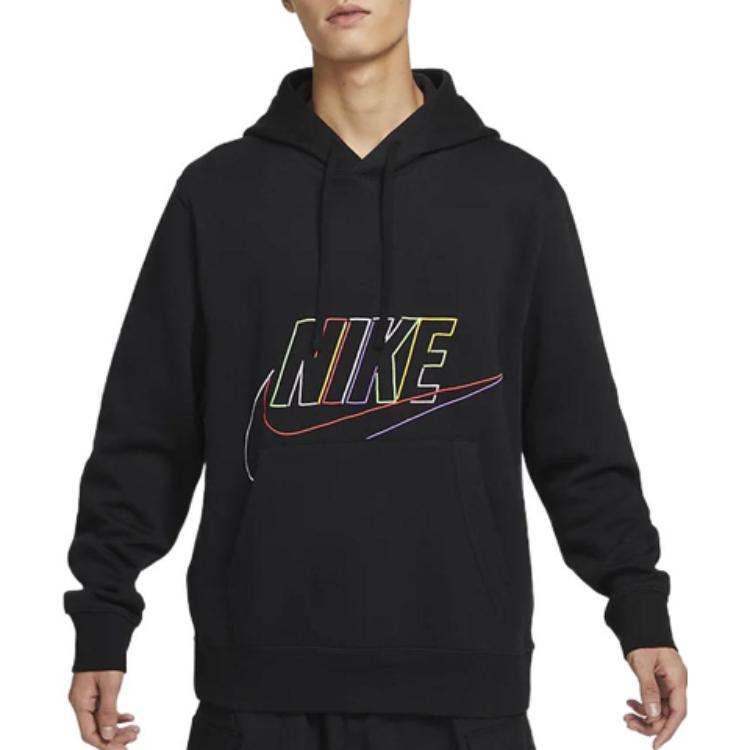 Nike Sweatshirts Men's Black Hooded Moderate Regular DX0542-010