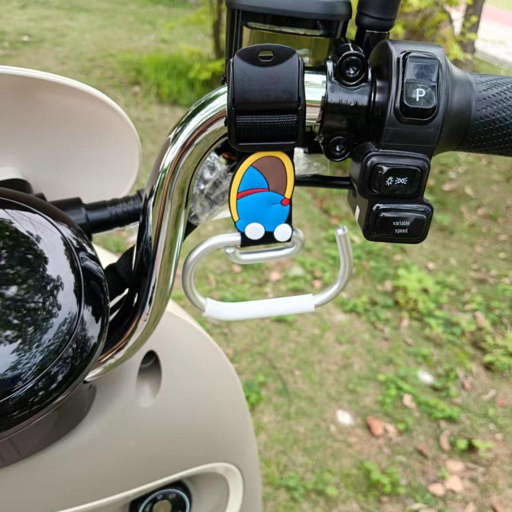 Cartoon Electric Scooter Hook: Universal, Strong, Storage Solution for Scooters, Motorcycles, and Strollers