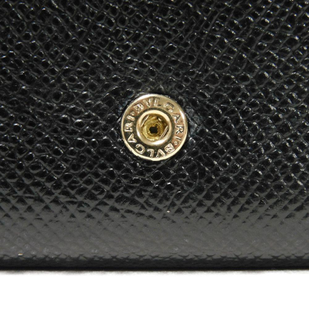 Used 11679 Trifold Wallet 288648 7942 RFID IC Chip Gold Compact Wallet Logo Clip Black Unisex from Japan AUTHENTIC