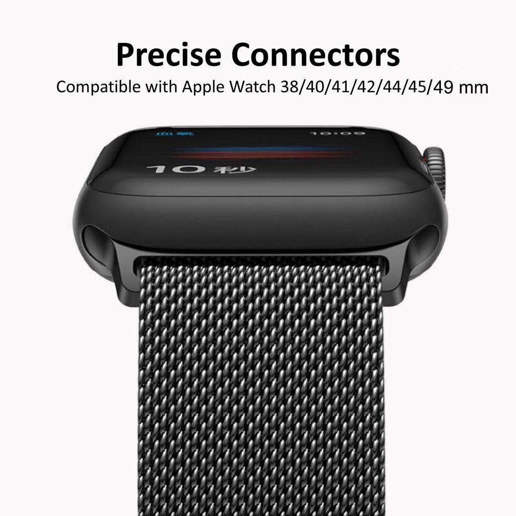 Milanese Loop Strap For Apple Watch Bands 44mm 46mm 40mm 45mm 41mm 42mm Correas Bracelet iWatch Series 10 11 Se 7 8 9 Ultra 2 3