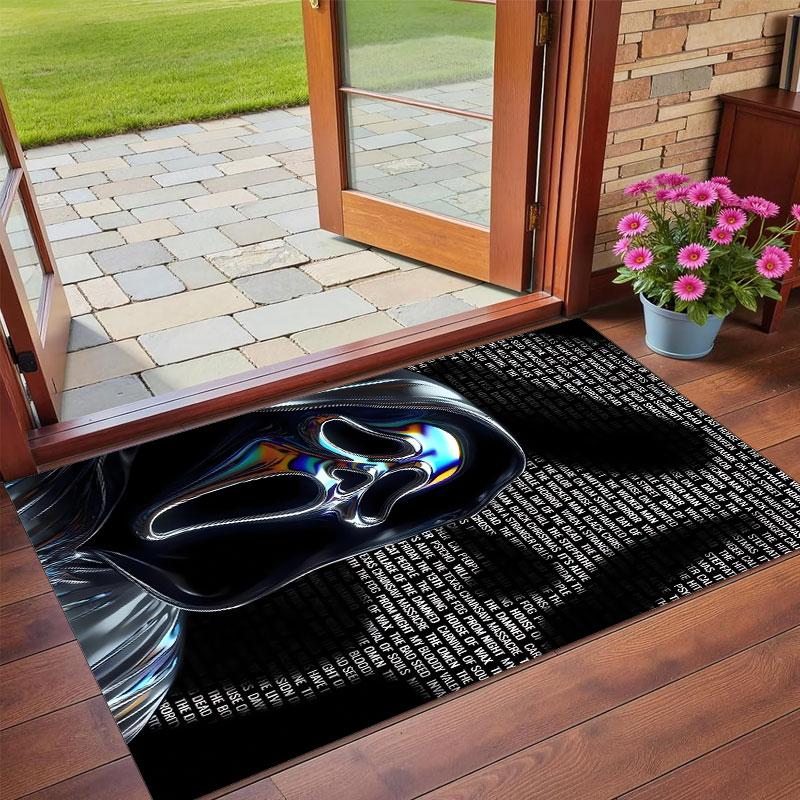 Crystal Velvet Rug Soft Non Slip Indoor Floor Mat Home DecorScream Ghostface