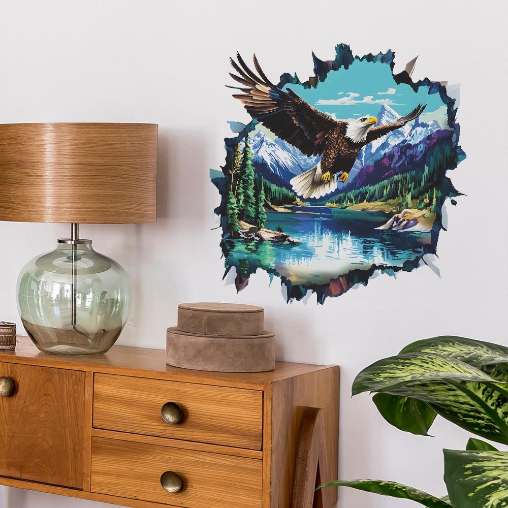Zlomená zeď Orel Ložnice Obývací pokoj Pracovna Domácí pozadí Zkrášlení Dekorativní nálepka na zeď