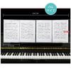 Mirhua A4 Size Music File, Writable, Non-Reflective, 4-Sided, Holds 6 Sheets, 4-Page Opening, Sheet Music, Composition, Lesson File, Digital Piano Acc