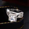 925 Silver High Quality Jewelry Attending Wedding Events Party Diamond Ring For Women Luxury Fashion Zircon Ring