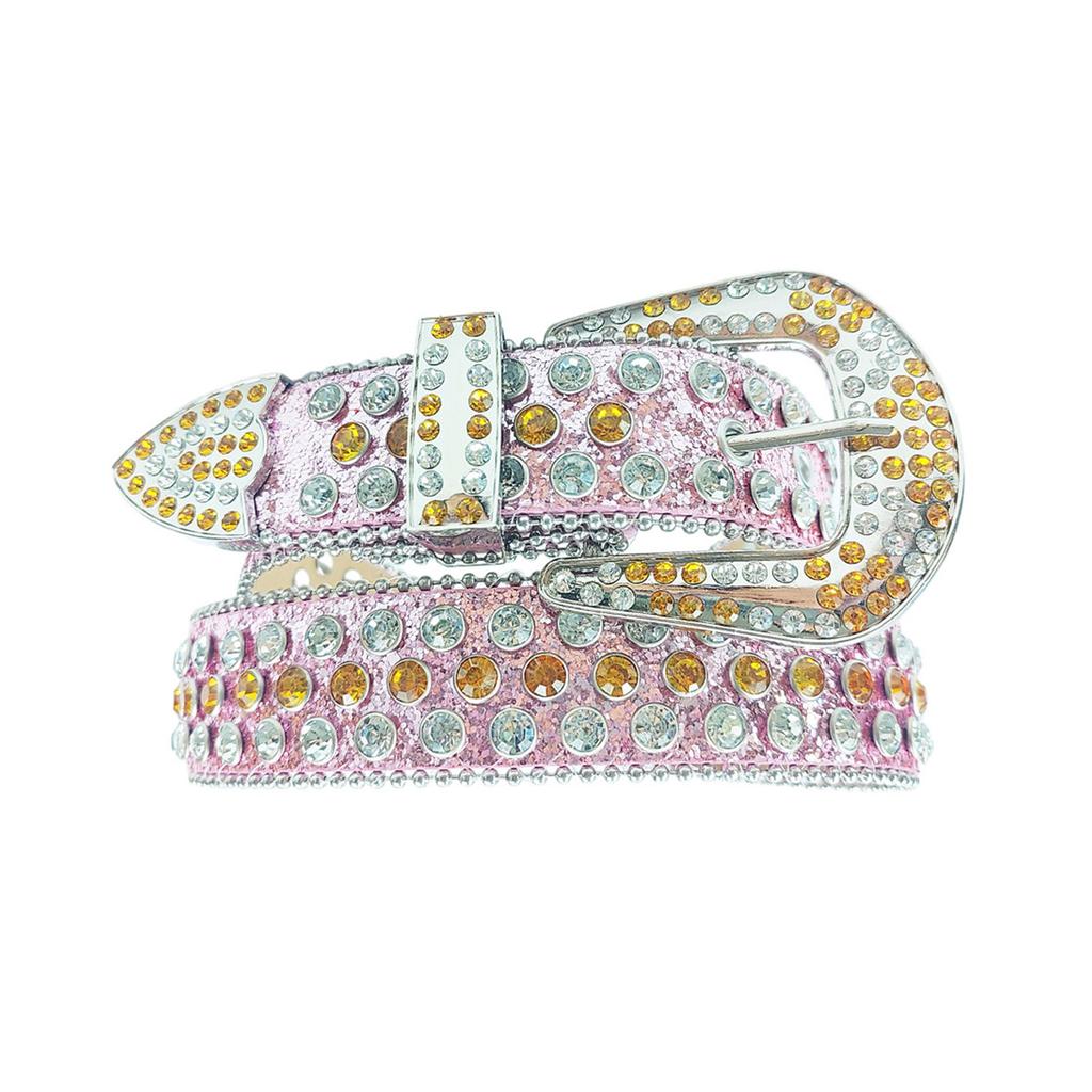 Cool Gothic Waist Chain Casual Belt Studded Waist Ceinture Glittered Belt Studded Blingbling Easy Belt