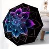 1pc Lotus Mandala Artwork Umbrella with Plastic Handle,Suitable for All Seasons Home Travel Outdoor UmbrellaB1860
