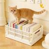 Stackable Plastic Storage Container Bins White Beige Multi-size Large Capacity Sturdy Organizer For Desktop Closet Kitchen Goods