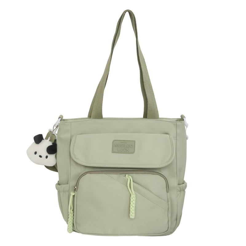 Simple and versatile large capacity handbag shoulder bag soft girl girl student tutoring class commuting tote bag crossbody bag