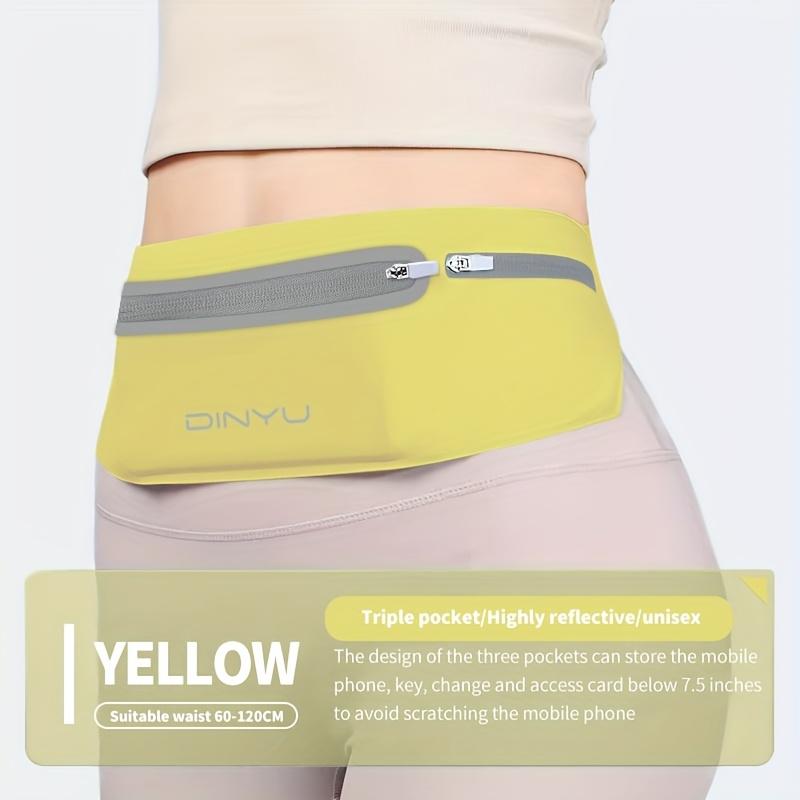 Reflective Running Waist Bag, Lightweight Phone Pouch for Women & Men, Multi-Functional Fitness Belt for Night & Morning Jogging