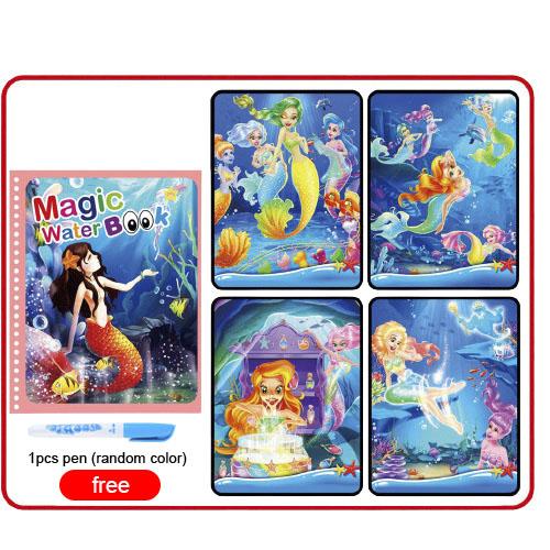 Montessori Toys Magic Water Drawing Book Reusable Coloring Book  Sensory Early Education Toys For Kids Birthday Gift Diy Doodle