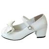 Niedliche Schleife Mary Jane Einzelschuhe Damen 2025 Sommer neu mittelhoch Absatz mit Rock Japanische Lolita kleine Lederschuhe