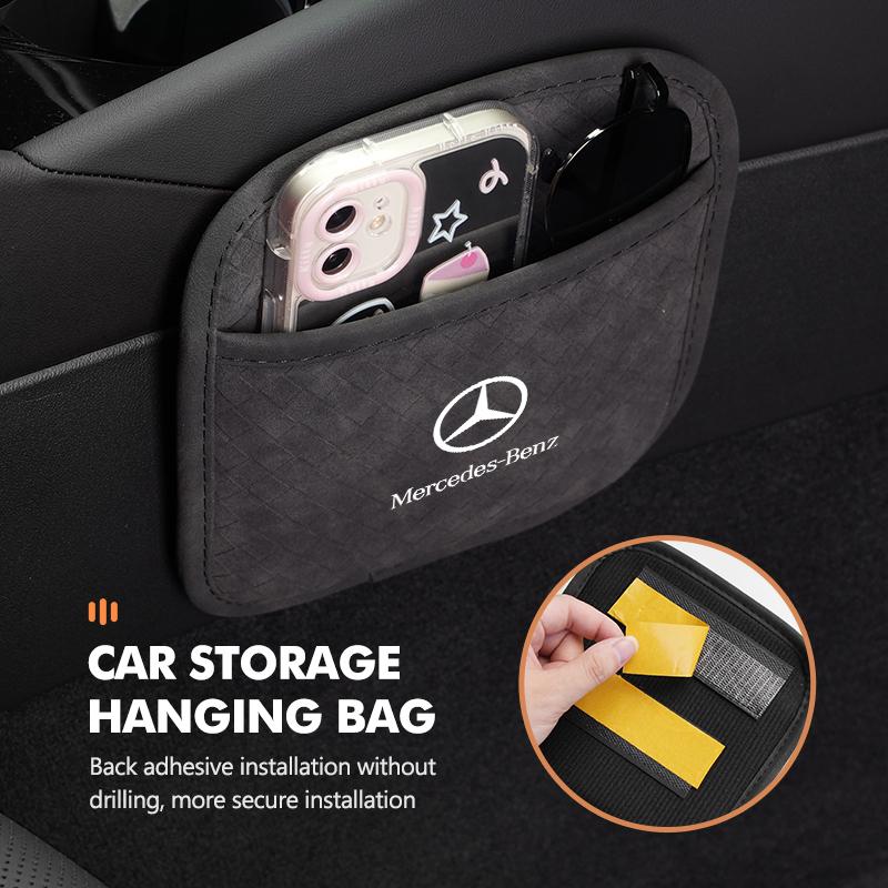 XDFMN1 Hot 2026 New For Benz Car Door Seat Back Self Pasting Multi-Functional Storage Bag For Mercedes Benz C180 C300 W124 W176 W177 C2