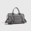 2026 Retro Distressed Suede Motorcycle Crossbody Bag with Rivets - Large Capacity & Soft Texture