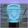 Arsenal 3d Anime Night Light Led Desk Lamp With Touch Control For Soccer Fans Gift