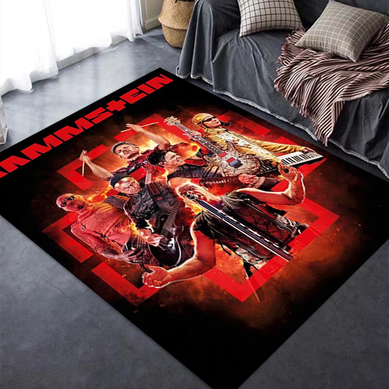 Rammstein Carpet Rug for Living Room Bedroom Home Sofa Decoration,Kids play Non-slip Floor Mat