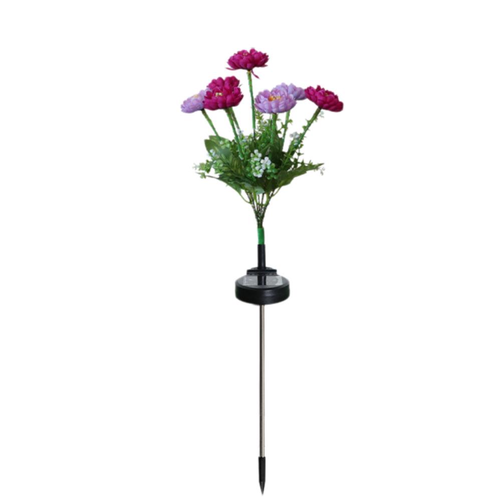 LED Solar 7-Head Lotus Flower Garden Light - Waterproof Outdoor Night Light 7-Head фиолетовый