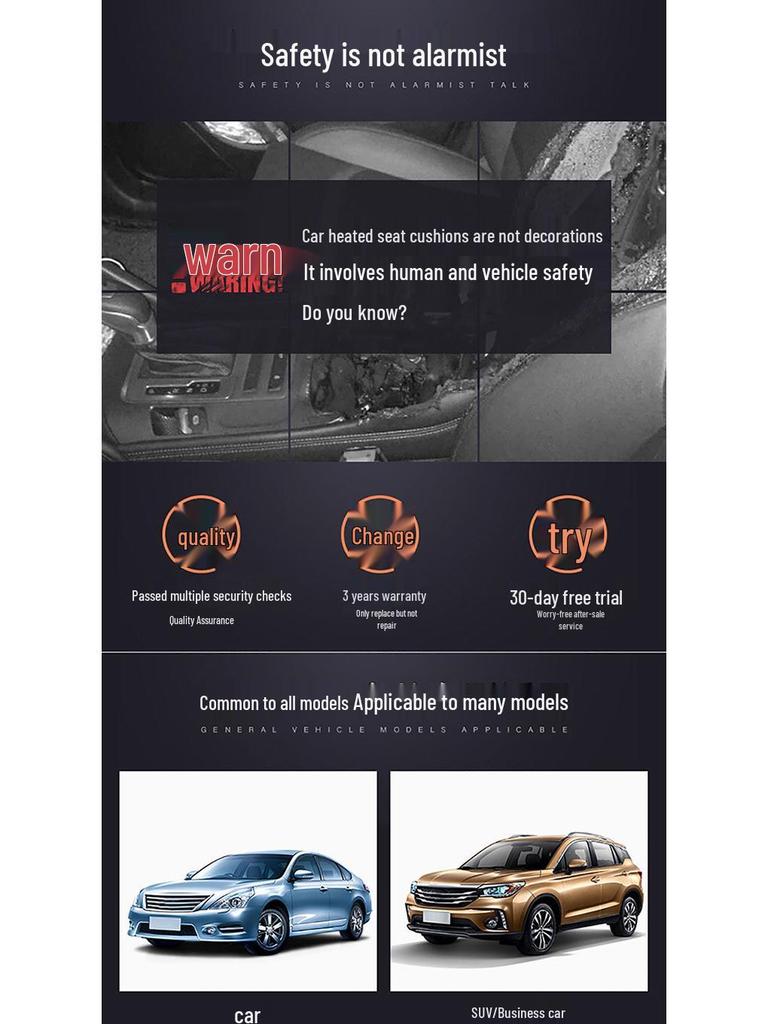 12V Plush Winter Electric Heated Car Seat Cushion