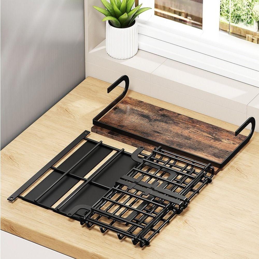 Wall Mounted Refrigerator Side Storage Rack Punch Free Spice Storage Rack Bathroom