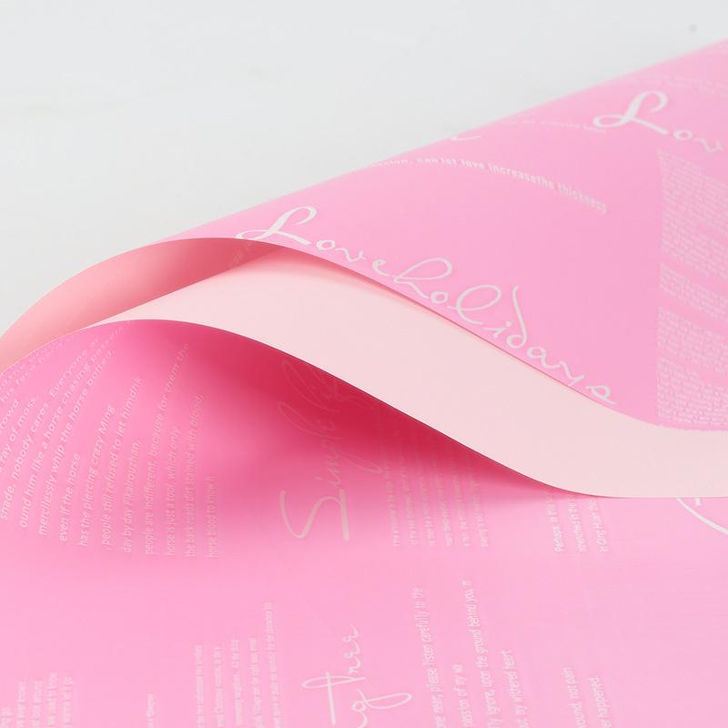 20Pcs Waterproof Floral Wrapping Paper Double Sided Elegant Letter Printed Bouquet Packing Material Bouquet Wrapping Paper