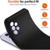 For ZTE Blade A35 Case, Black Shockproof Bumper Sleeves, 360° Drop Antiscratch Protection Cover Slim Fit Ultra-Thin Soft Silicone Phone Case for ZTE
