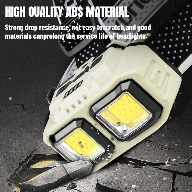 Powerful Induction COB LED Headlamp USB Rechargeable Head Flashlight Work Light Outdoors Camping Search Light Fishing Head Torch
