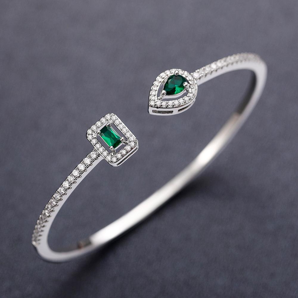 Supply Open Bracelet Trend Ins Yellow Zircon Bracelet Temperament Korean Style Simple Hand Jewelry one size(17-20cm)