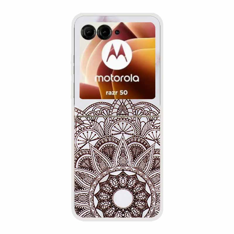 For Motorola Razr 50 Ultra Case Plastic Hard Painted Cartoon Transparent Back Cover Case for Motorola Razr 50 5G Hard PC Case 50
