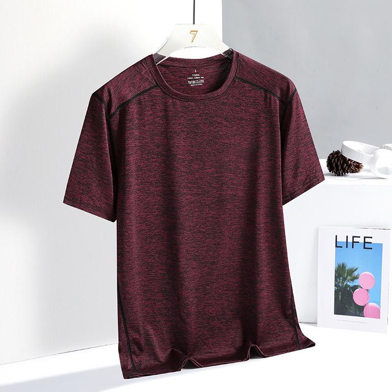 

Чоловіча літня швидковисихаюча катіонна футболка - модний дихаючий топ для фітнесу з напіврукавом великих розмірів XL