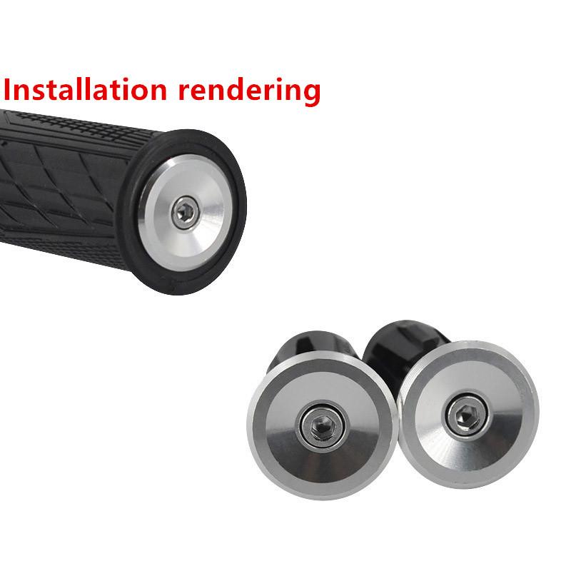 1 Pair Bike Handlebar End Plugs Aluminum Alloy Mountain Road Bicycle Handlebar End Cap Bike Multi-color Lock Handle Cover