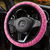 1Pc Car Steering Wheel Cover Protector Decoration Warm Super Thick Short Plush Collar Soft for Women Man