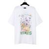 T-shirt in cotone puro a doppia filatura, lavata e invecchiata, con stampa di lettere Vetements, versione alta transfrontaliera, per uomo e donna