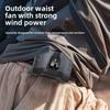 10000mAh Outdoor Portable Waist Fan Outdoor Working Strong Wind Waist Clip Fan Adjustable Wind Speeds Hanging Neck Fan