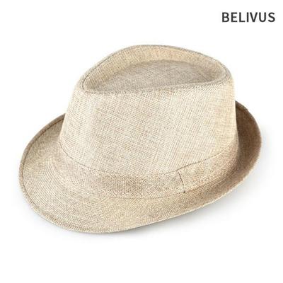 BELIVUS Vyriška Fedora DM0078 Vasarinė Šiaudinė Skrybėlė Fedora