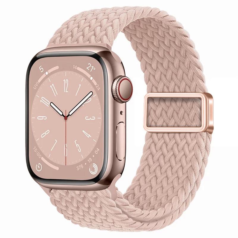 Compatible with Apple Watch S10, iWatch 11, Xiaomi 9, Huawei; Rainbow Nylon Magnetic Buckle Strap.