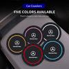 HQQM3 2PCS Car Coasters Water Cup Slots Non-Slip Mat Waterproof Cup Pad For Mercedes Benz AMG A B C E S V Class A180 W212 CLK CLA GLE