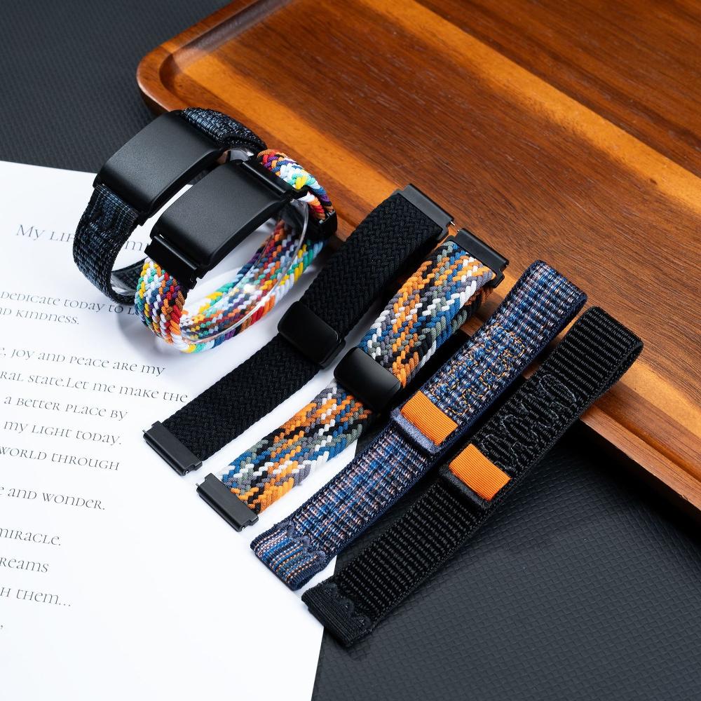 Nylonklockarmband för Whoop 5.0 Armband Vävtyg Klockarmband med Skydd för Whoop 4.0 Sportarmband Magnetiskt Band