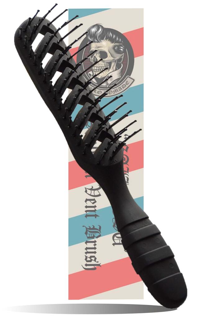 BABLO POMADE Men's Skull Hairbrush, Skeleton Brush, Barber Comb