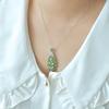 Hotan Jade S925 Silver Inlaid Jasper Hollow Pendant for Women