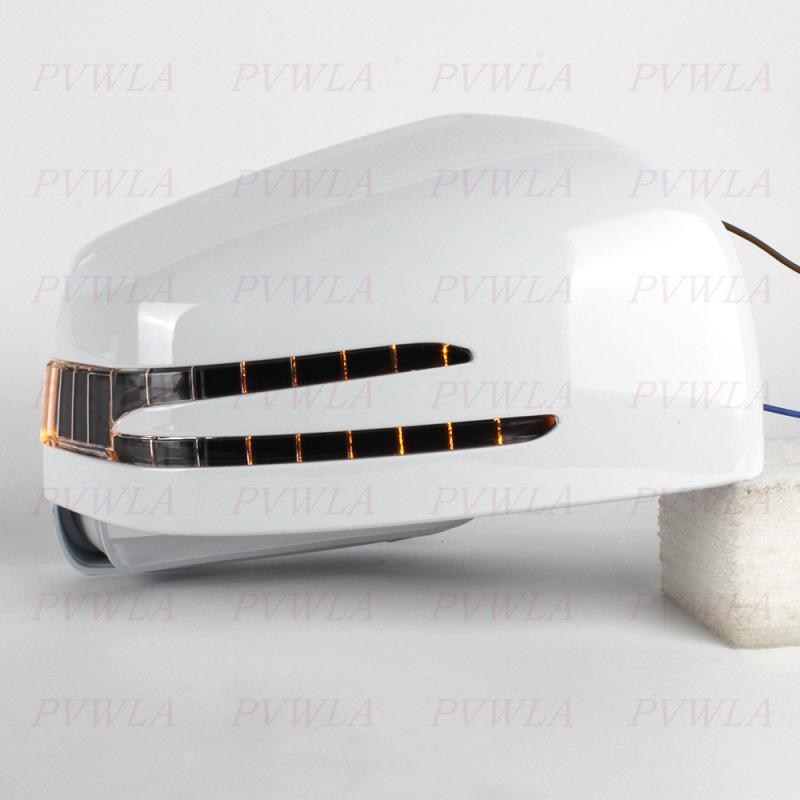 White Painted Reverse Mirror Housing Cap With LED Turn Signal For Benz X166 W251 C292 W166 2013- Car Accessories A1668100164
