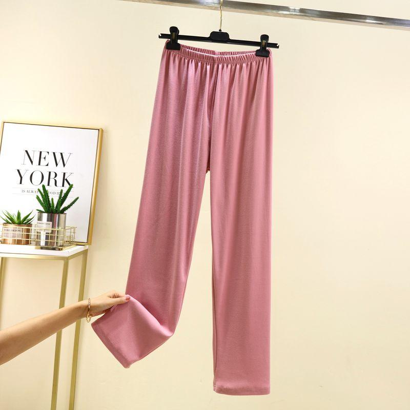 

Dralon Women s Casual Pants Autumn and Winter Thick Warm Loungewear Pajama Shorts Velvet Padded plus Size Loose Pants Baggy Straight Trousers Leather pink XL (60.00 kg-70.00 kg recommended