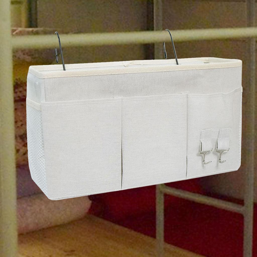 Bedside Hanging Storage Bag Organizer Pouch with Pockets Wall for Glasses