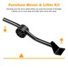 Heavy Furniture Moving Kit Easy Mover Appliance Roller Lifter Moving System with 4 Wheel Sliders