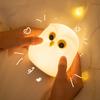 Cute Owl Silicone Rechargeable LED Night Light RGB Color Changing Ambience Lamp Cartoon Bedroom Home Decor Nice Gift for Kids