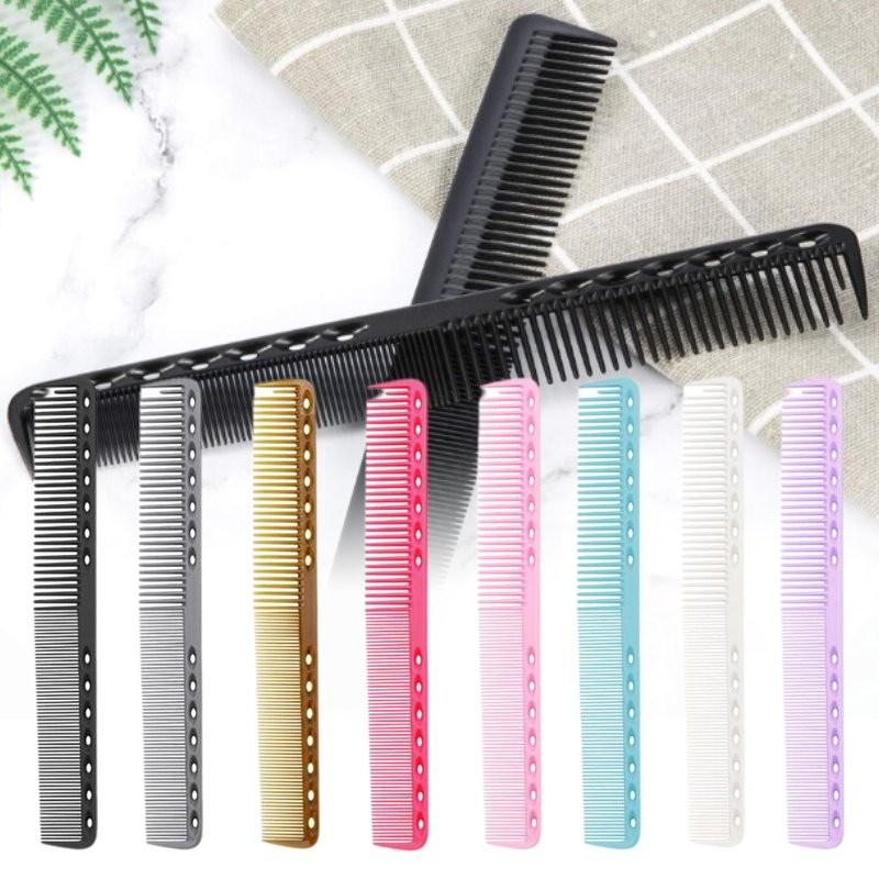 Hairdresser Haircut Hairdressing Plastic Combs Hollow Shape Both Dense Ends