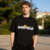 Lazy Garfield Letter Trendy T-Shirt! American Casual Loose-Fitting Short Sleeve, Unisex, Oversize Couple Tee