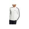 Adidas Logo Print Stand Collar Long Sleeve T-Shirt Men Tops White HG8265